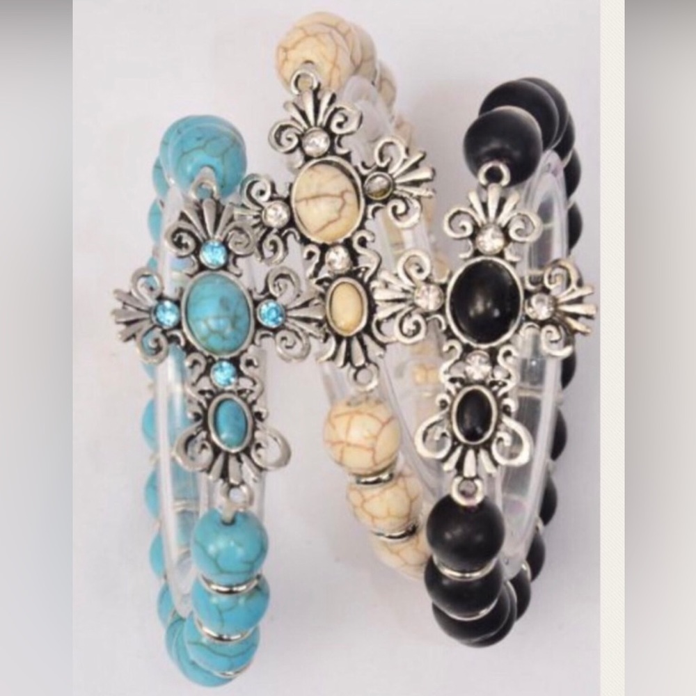 3 for $35🌟Sideway cross stretch bracelet🌟🌟